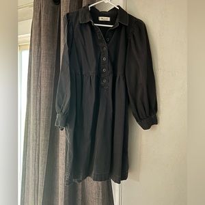 Madewell black washed babydoll dress